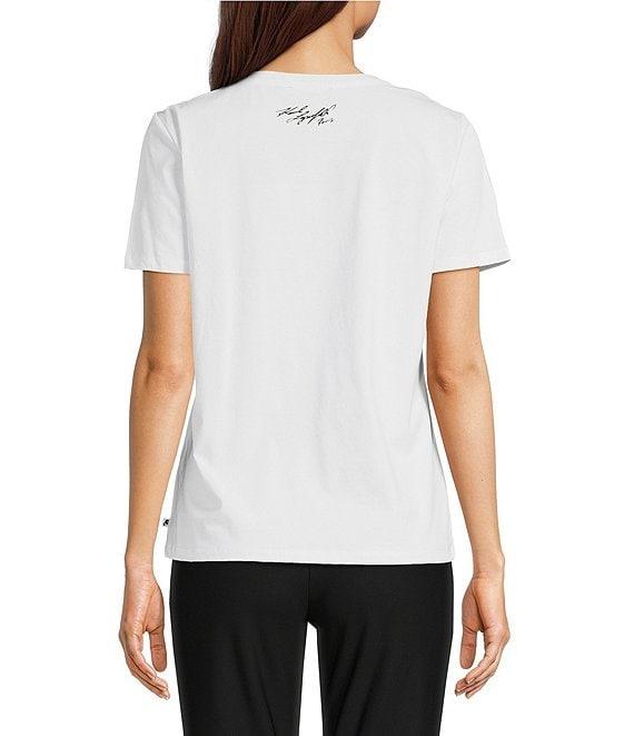 KARL LAGERFELD PARIS Love From Paris Crew Neck Short Sleeve Tee Product Image