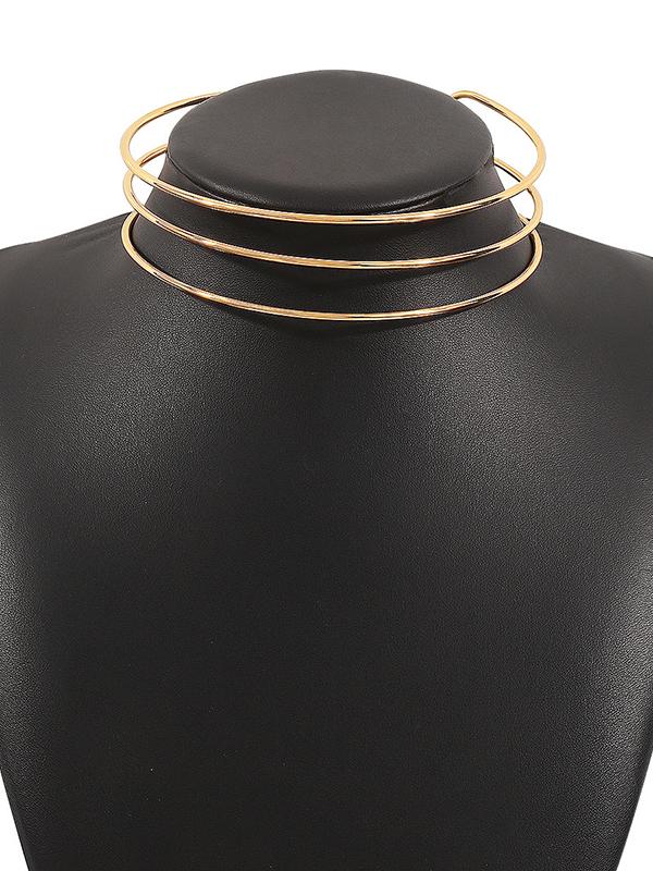 Normcore Geometric Ringent Choker Necklace Necklaces Accessories Product Image