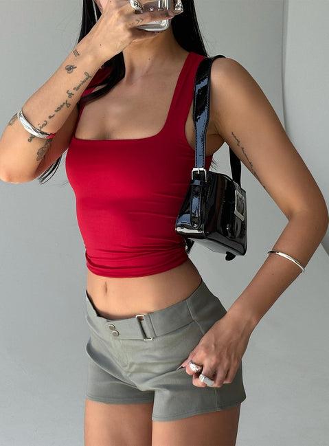 Back In Time Top Red Product Image