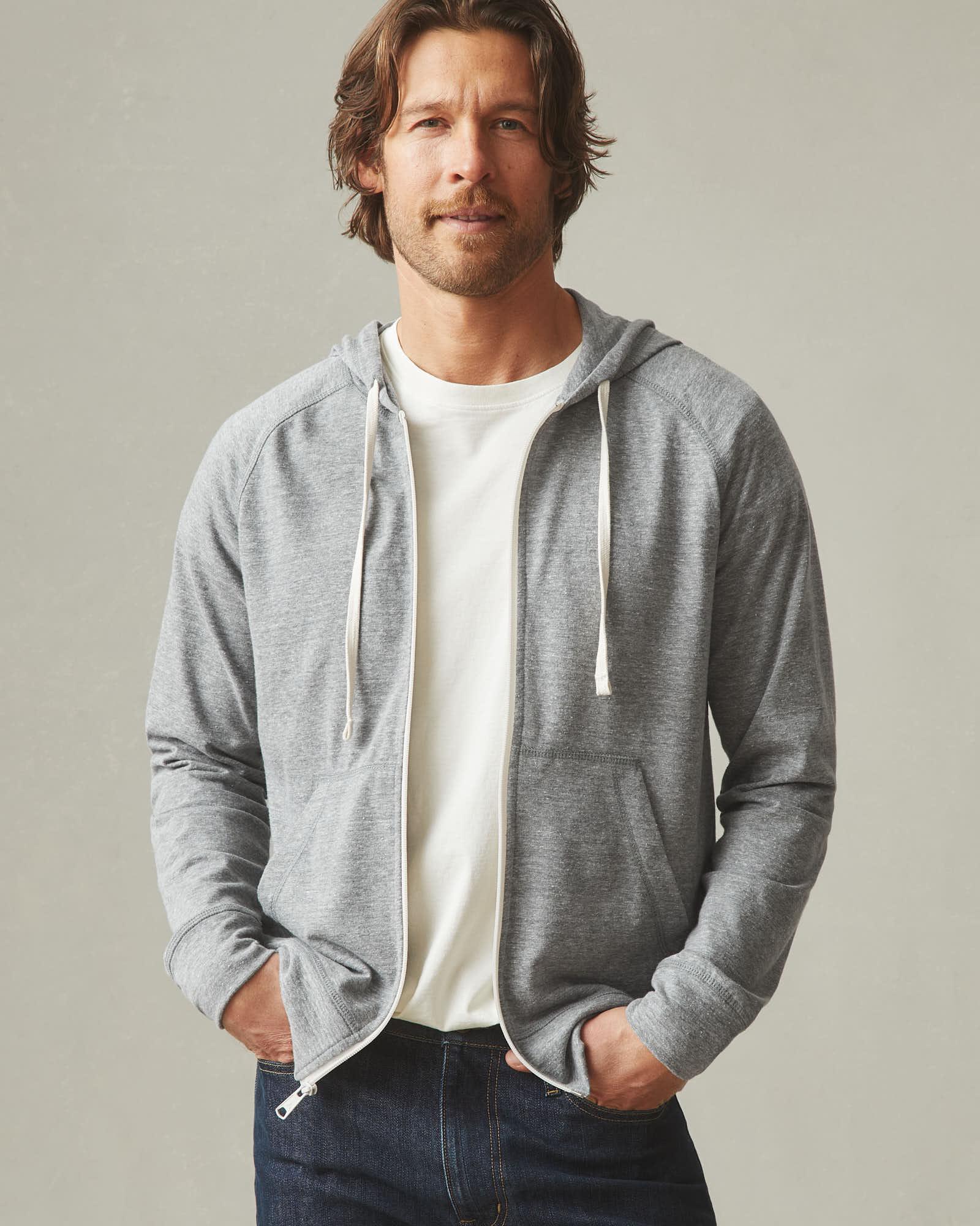 Men's Lightweight Full Zip - Dark Charcoal Heather Product Image
