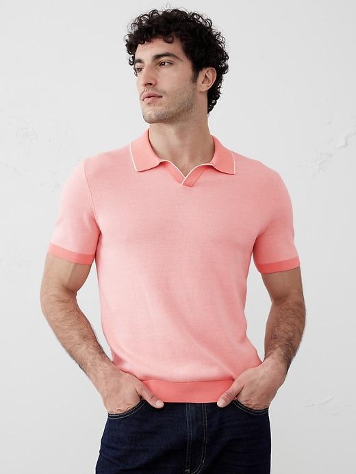 Birdseye Stitch Polo Product Image