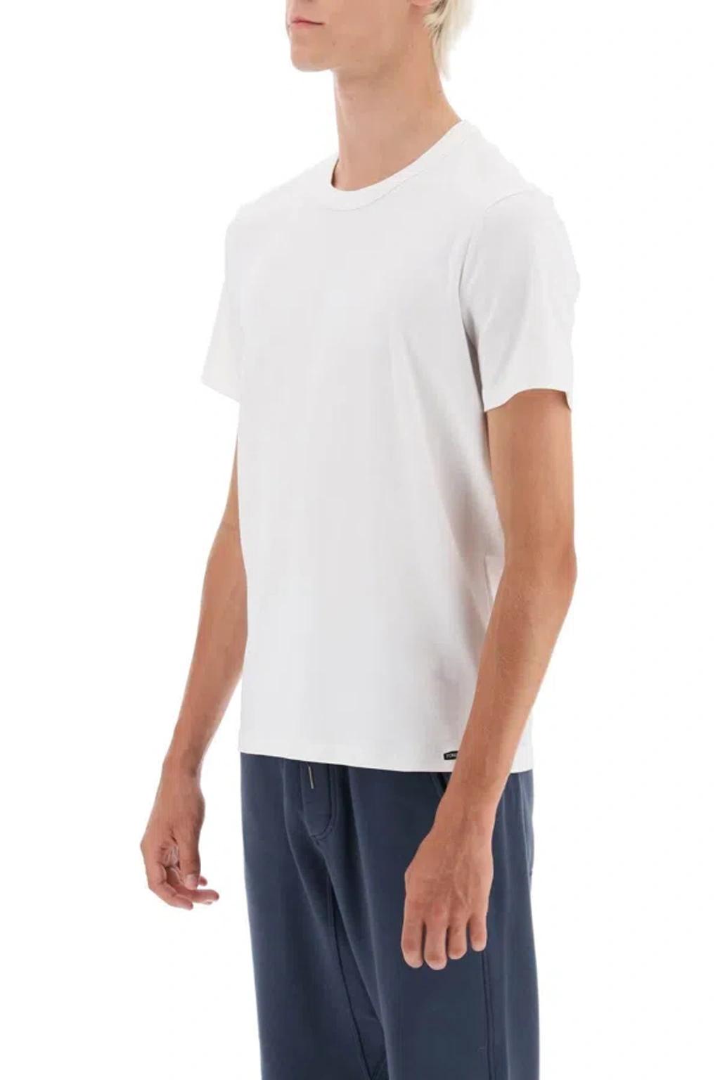 TOM FORD Stretch Cotton & Modal Jersey T-shirt In White Product Image