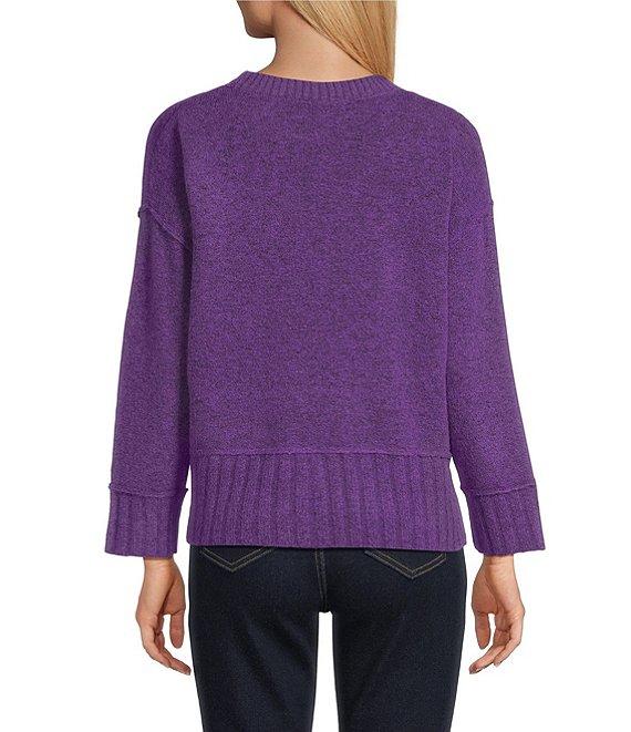 Westbound Petite Size Wool Blend Long Sleeve Crew Neck Sweater Product Image