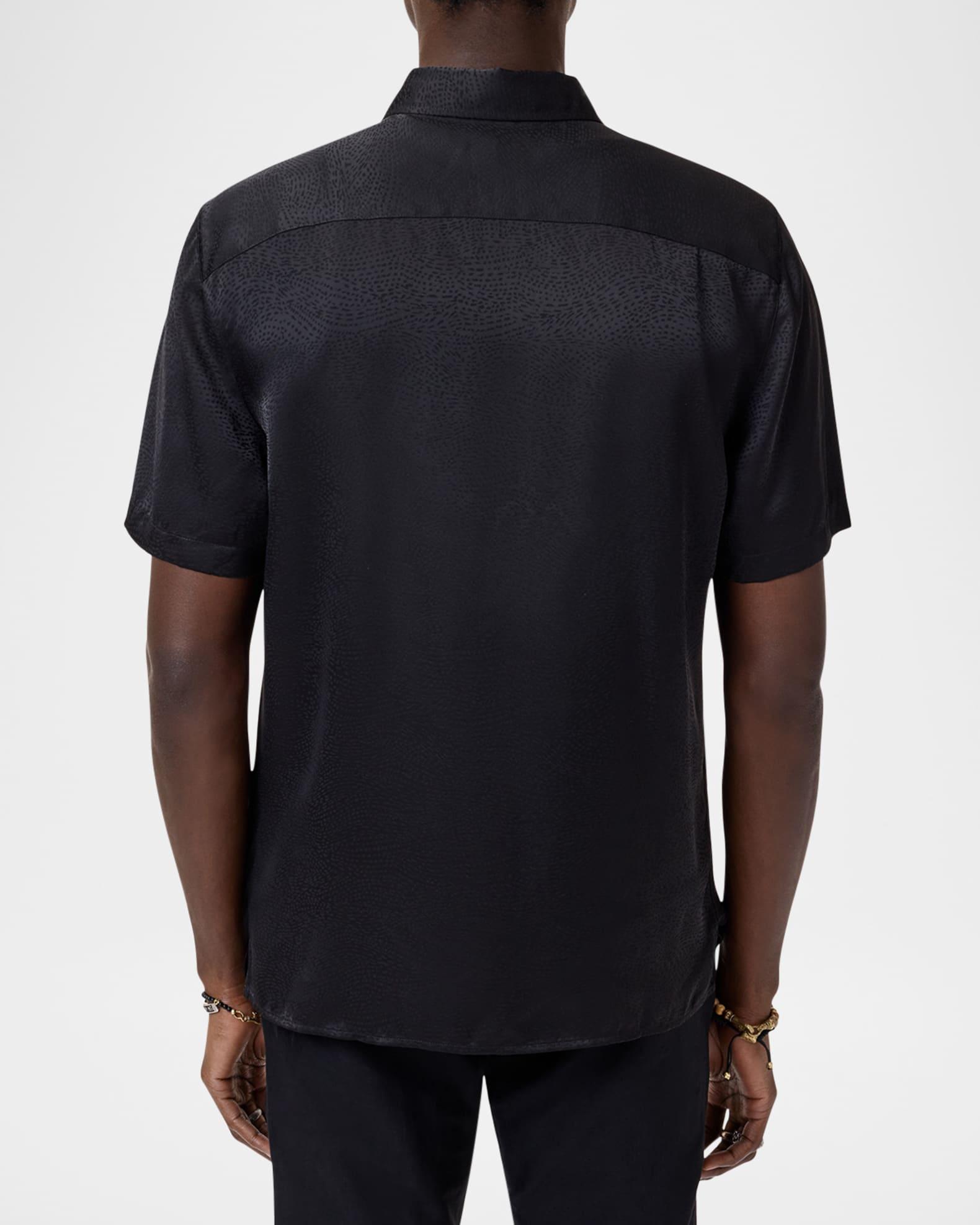 Men's Embroidered Jacquard Short-Sleeve Shirt Product Image