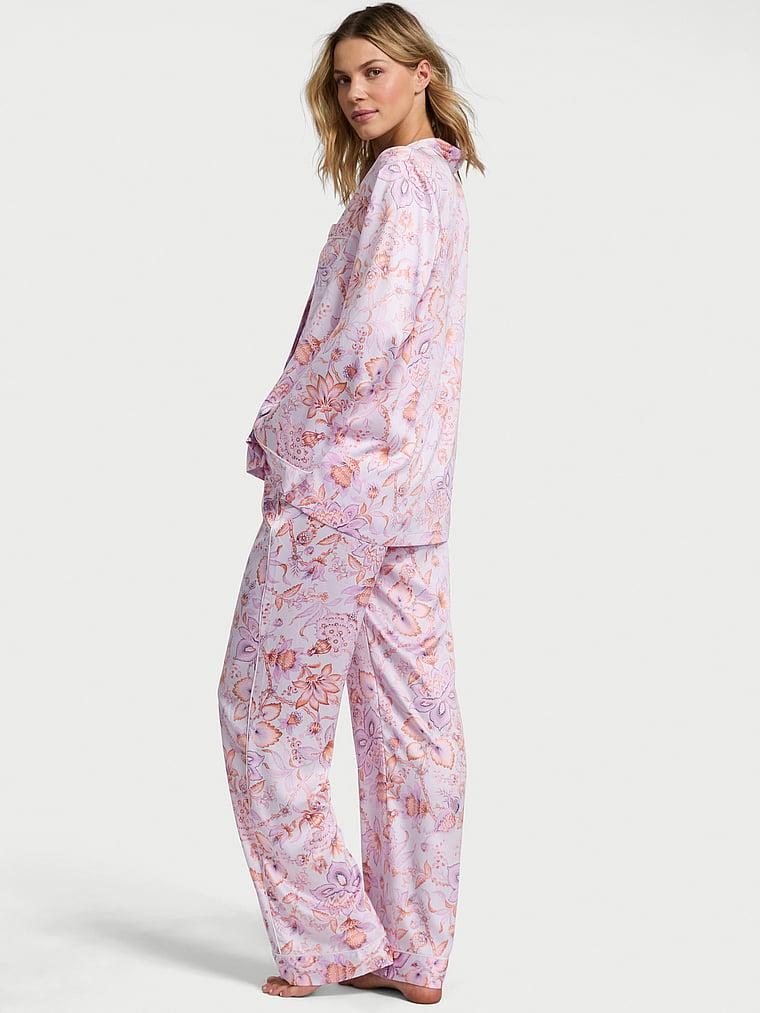 Glazed Satin Short Pajama Set Product Image