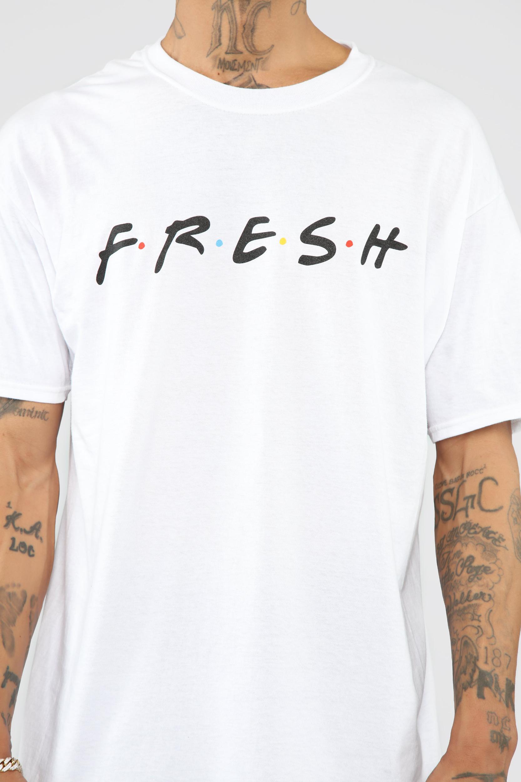 Fresh Short Sleeve Tee - White/Black Product Image