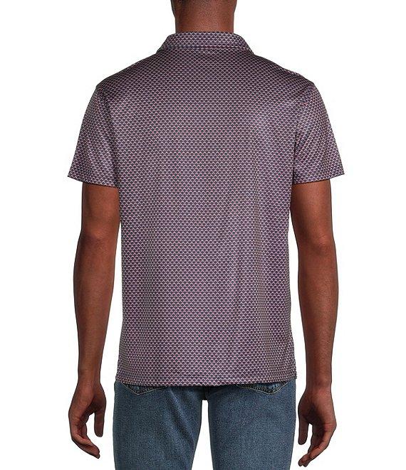 Cremieux Premium Denim Star Print Coat Front Knit Shirt Product Image