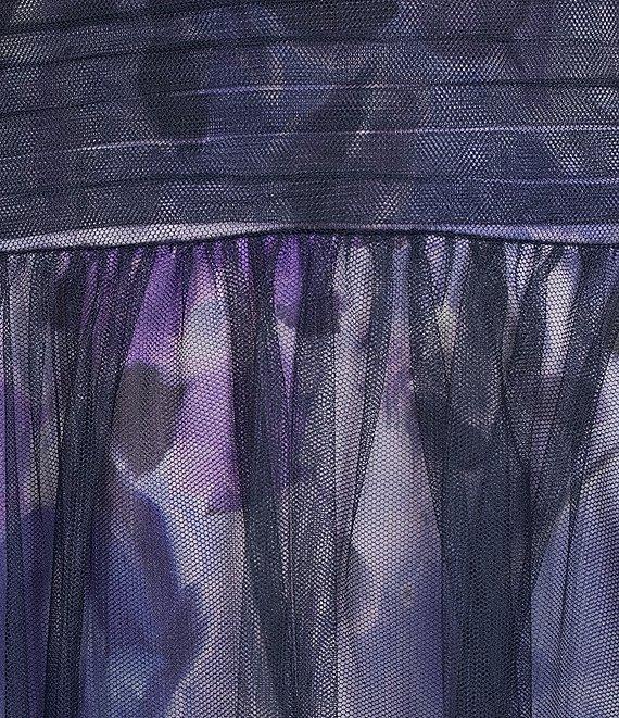 Livia Jolie by Le Bos V-Neck Sleeveless Mesh Overlay A-Line Gown Product Image