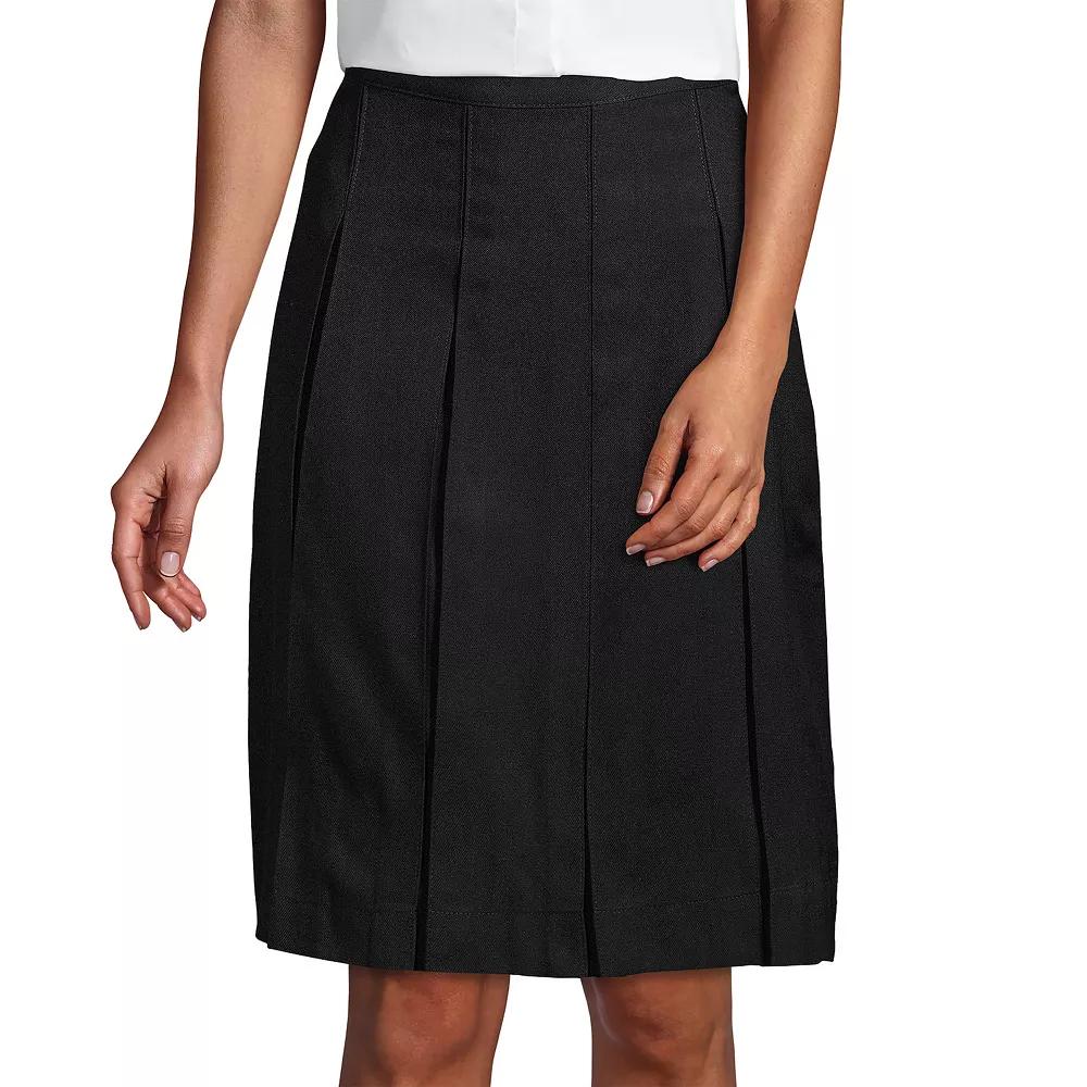 Women's Lands' End School Uniform Twill Box Pleat Skirt,  Product Image