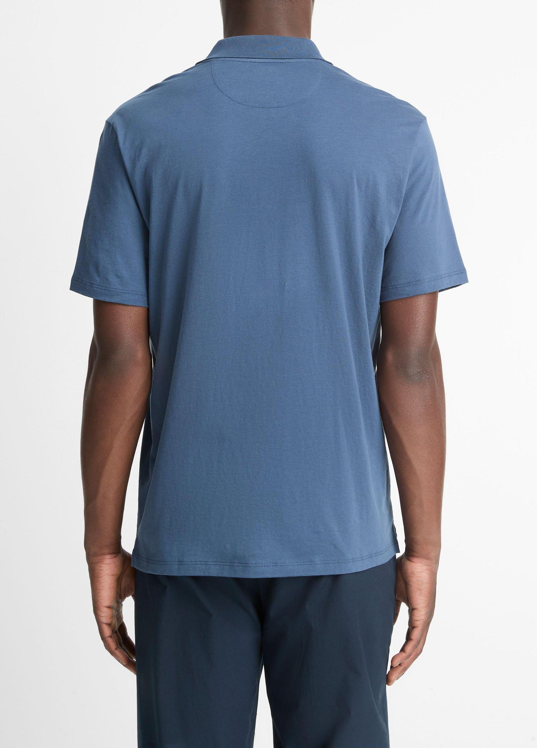 Pima Cotton Short-Sleeve Polo Shirt Product Image