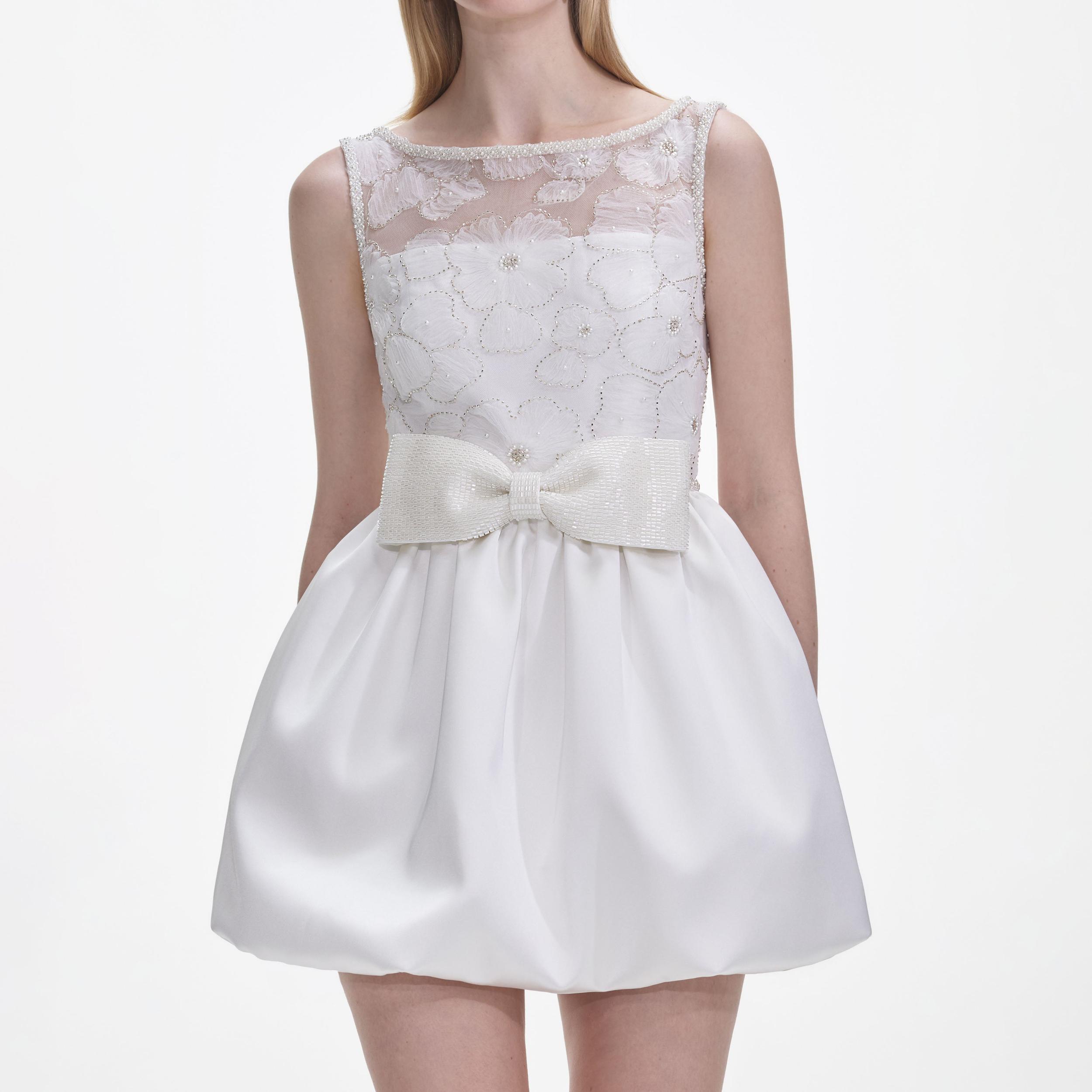 White Tulle Mini Dress Product Image