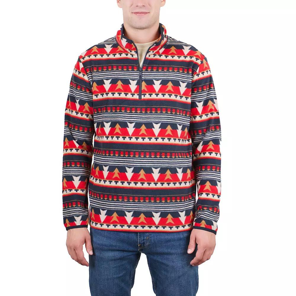 Men's Mountain and Isles 1/4 Zip Printed Polar Fleece Pullover,  Product Image