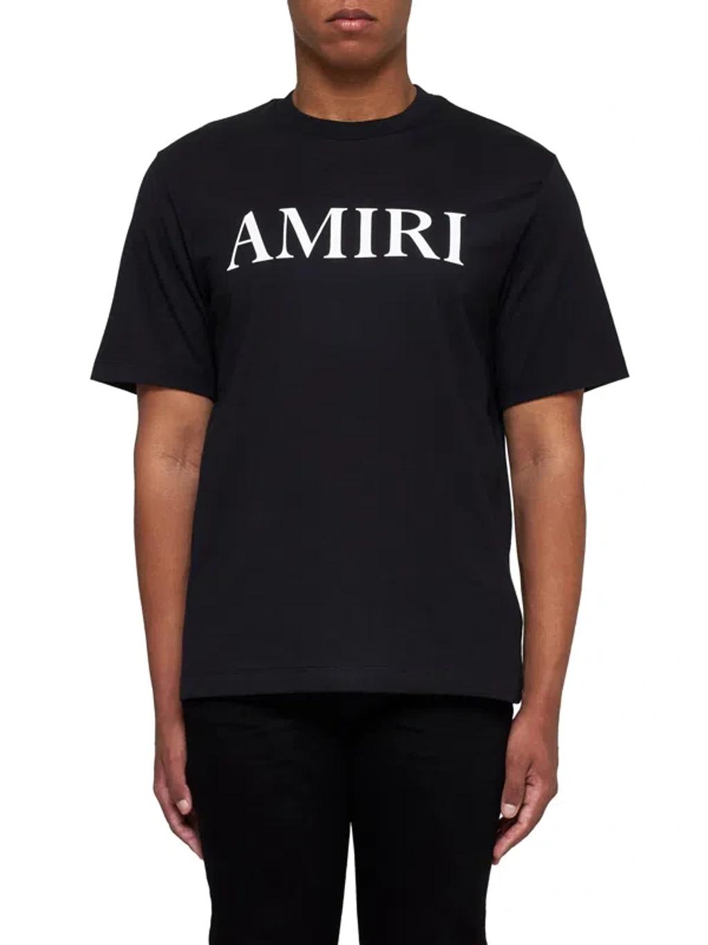 AMIRI Cotton T-shirt With Logo Print In Black Product Image