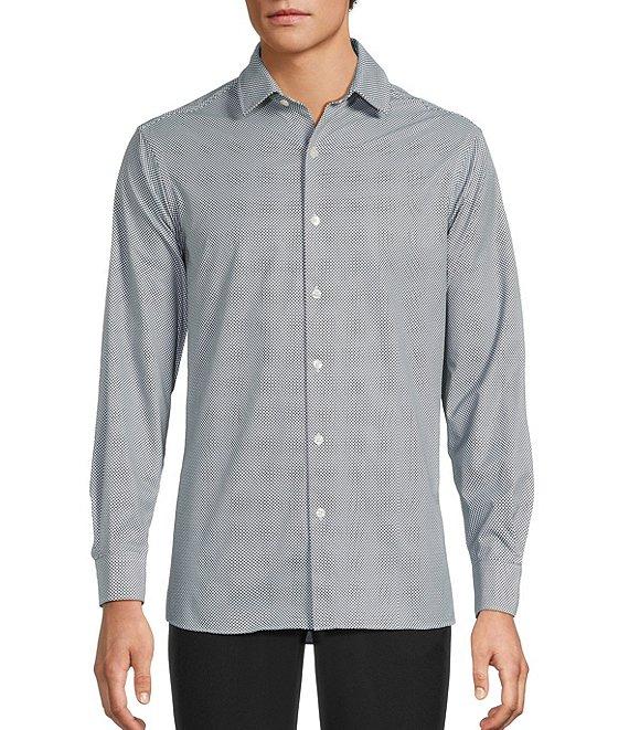 Hart Schaffner Marx Luxury Performance Long Sleeve Geo Woven Sport Shirt Product Image