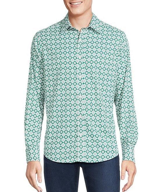Cremieux Premium Denim Multi Geometric Long Sleeve Woven Shirt Product Image