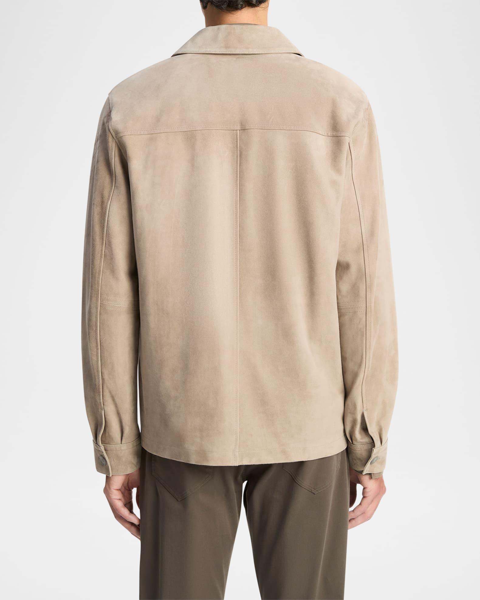 Men's Suede Shirt Jacket Product Image
