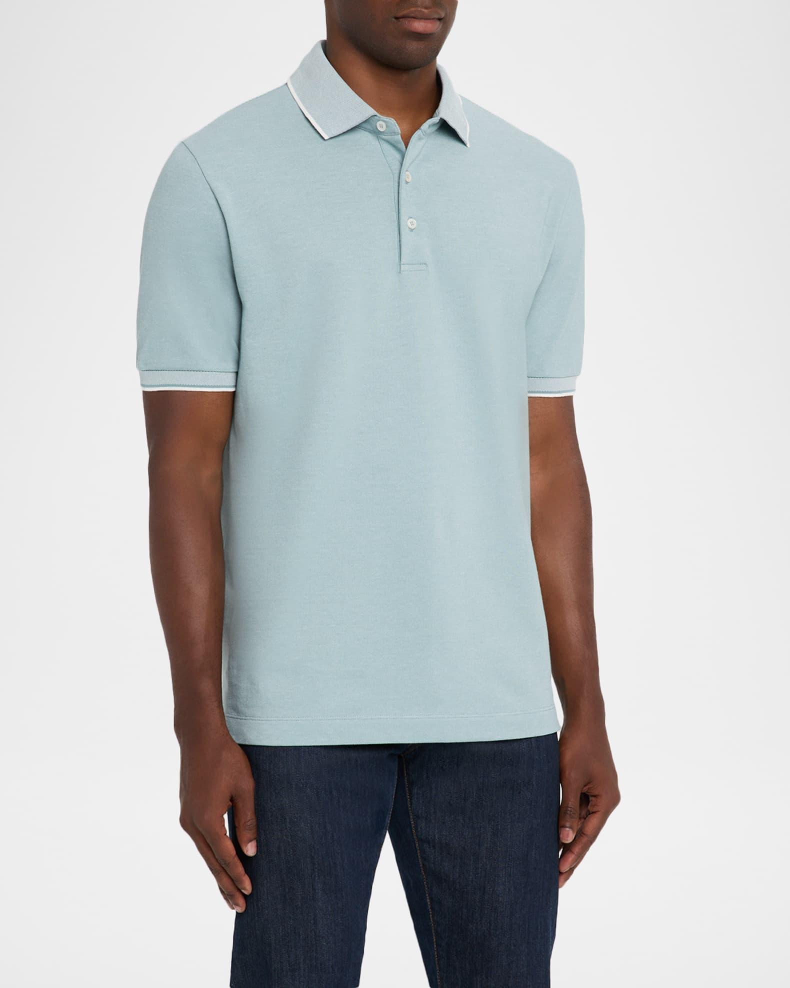 Men's Two-Tone Pique Polo Shirt Product Image