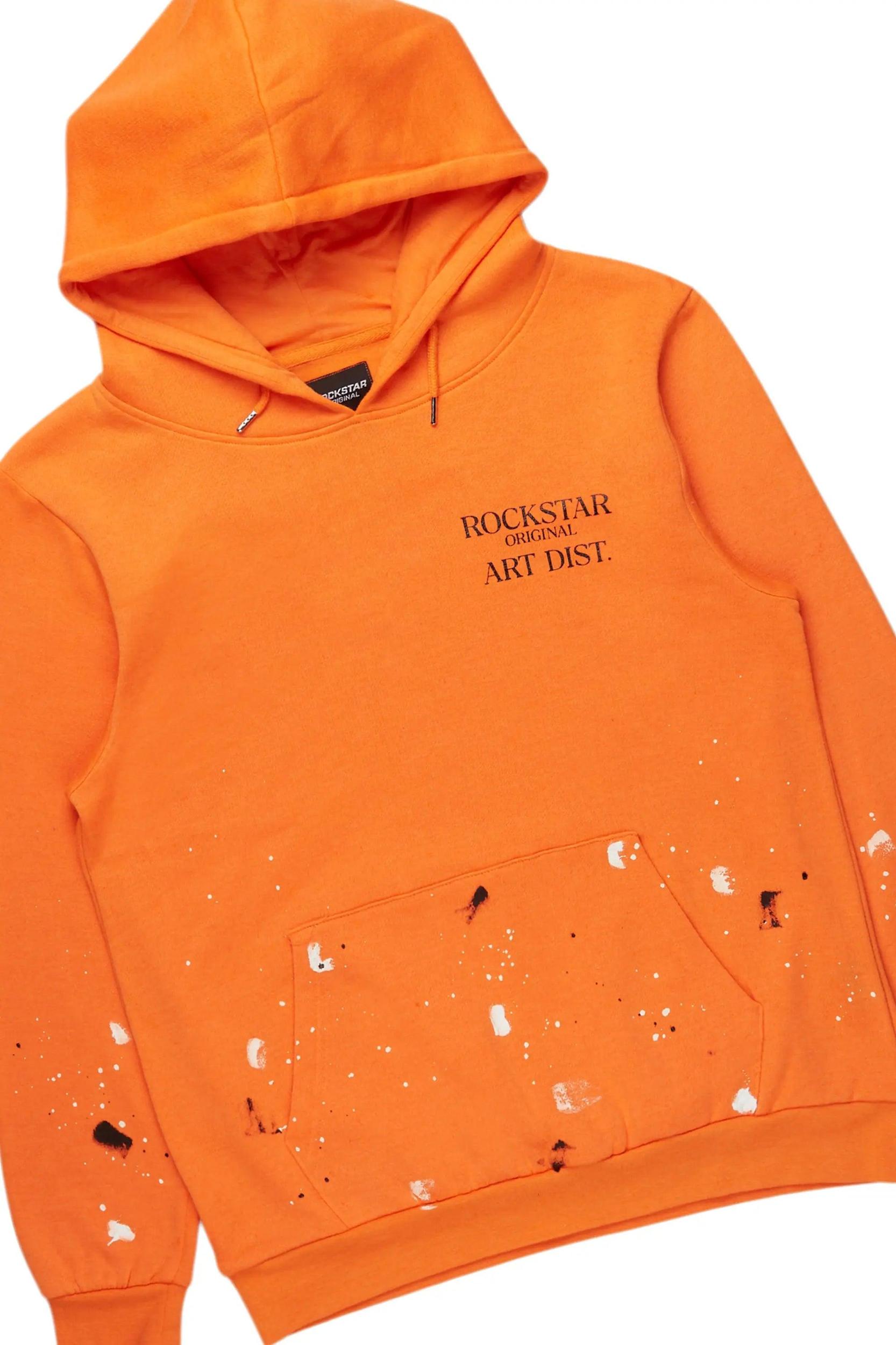 Jaco Orange Hoodie Baggy Fit Pant Track Set Male Product Image