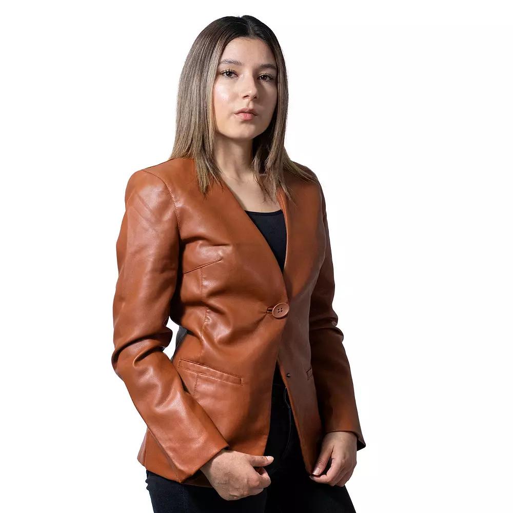 Women's Nine West Single-Button V-Neck Blazer,  Product Image