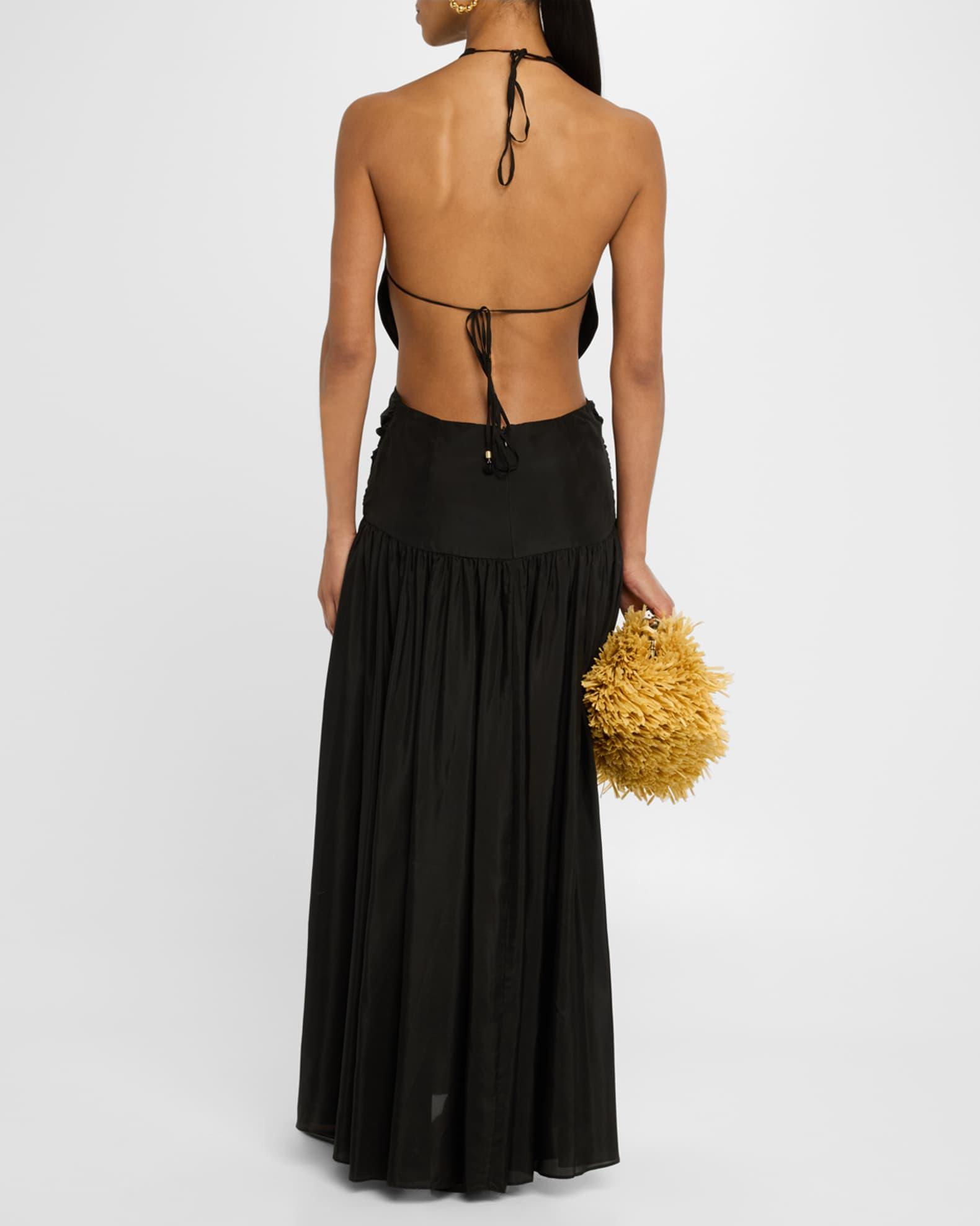 Rhiannon Plunge Halter Maxi Dress Product Image
