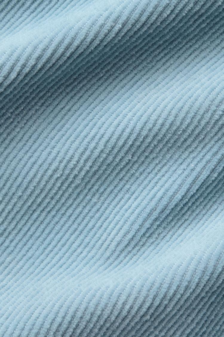 Micro Corduroy Cropped Dreamer Button Down - Celestial Blue Product Image