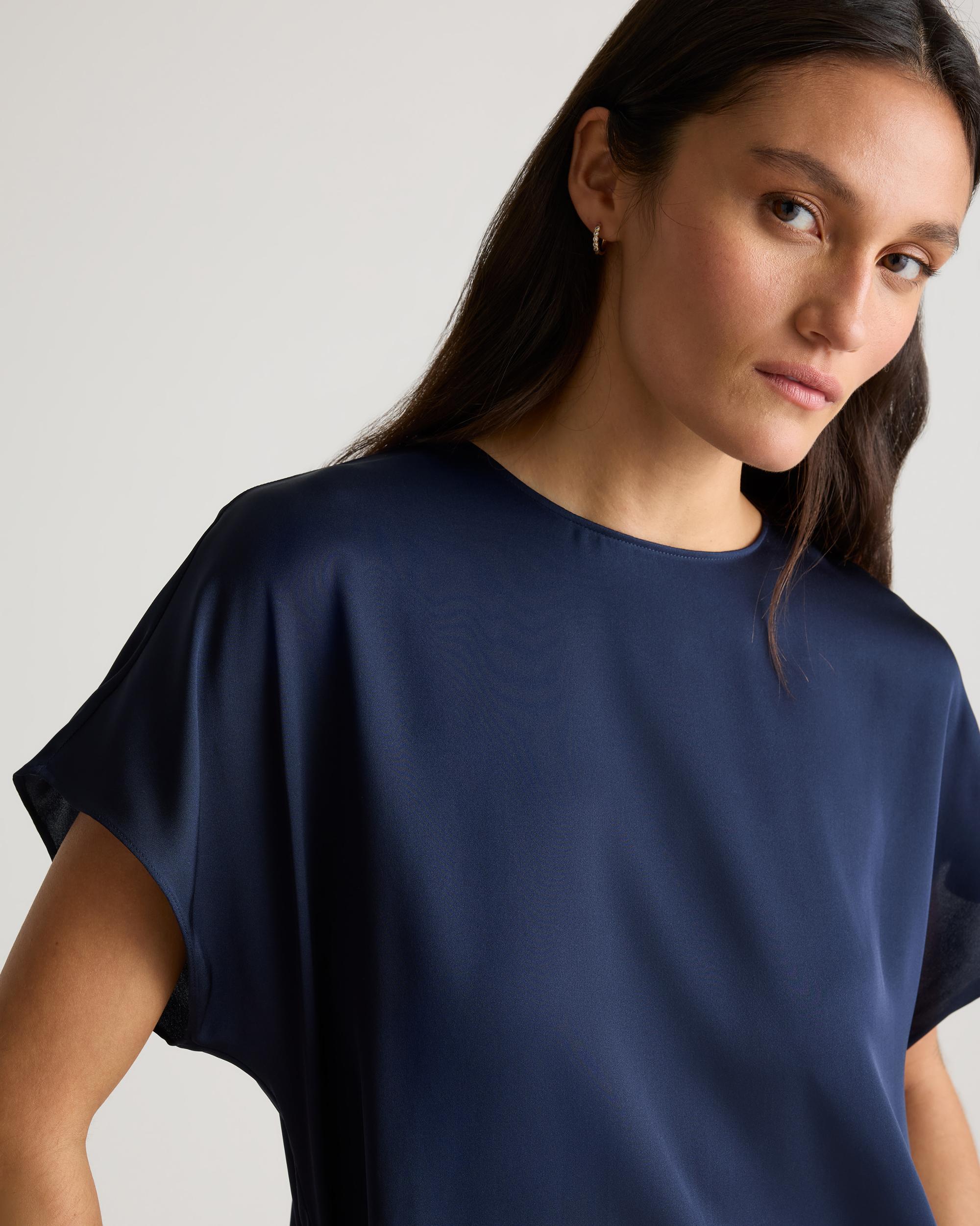 Quince | Women's Washable Stretch Silk Split Hem T-Shirt Mulberry Silk Product Image