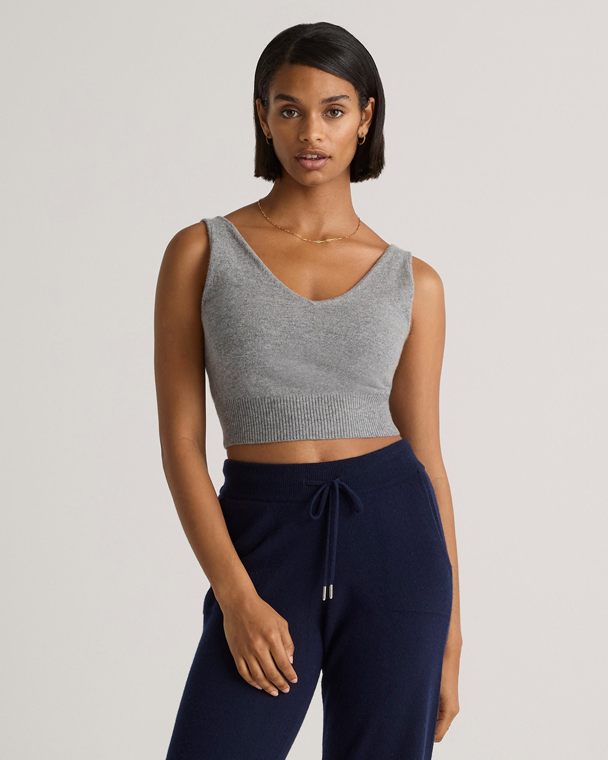 Quince | Women's Mongolian Cashmere Cropped Tank Top Product Image