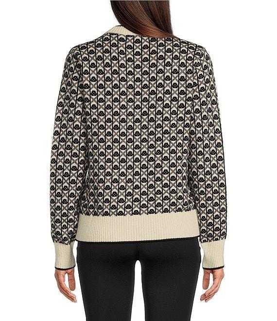 TILLEY Knit Jacquard Crew Neck Long Sleeve Sweater Product Image