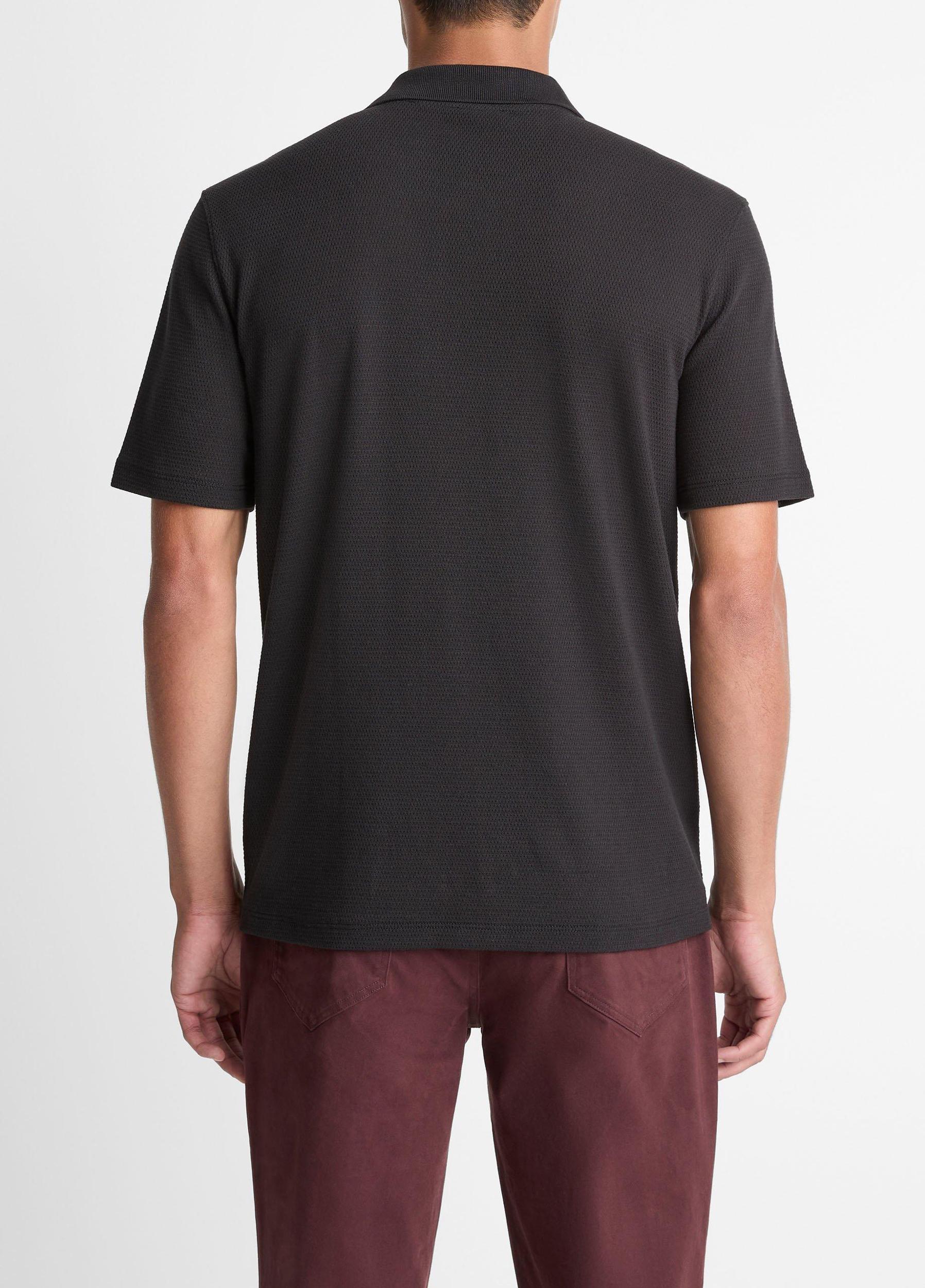 Cotton-Blend Johnny-Collar Polo Shirt Product Image