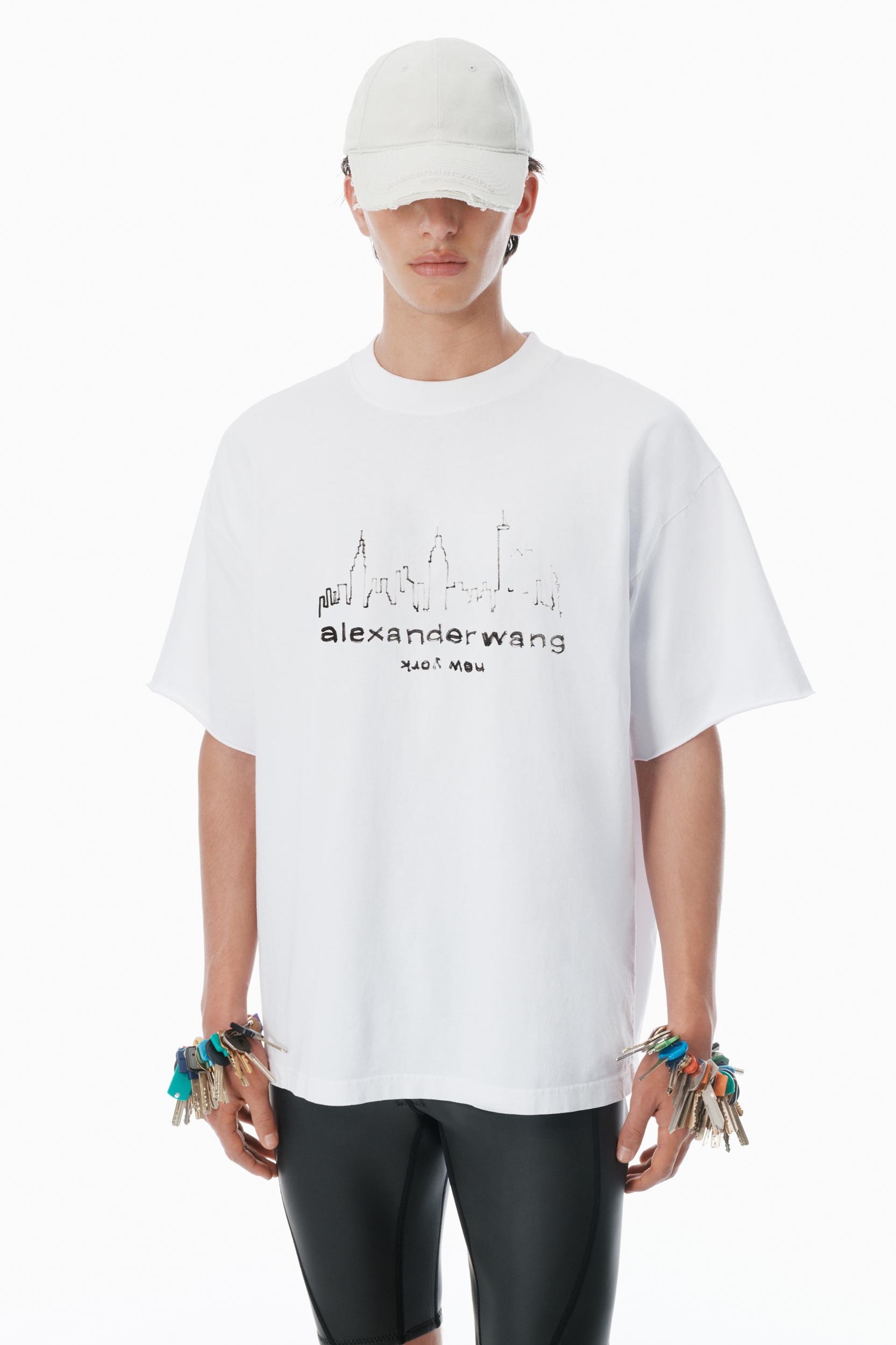 White Cotton Oversized Logo T-shirt  Product Image