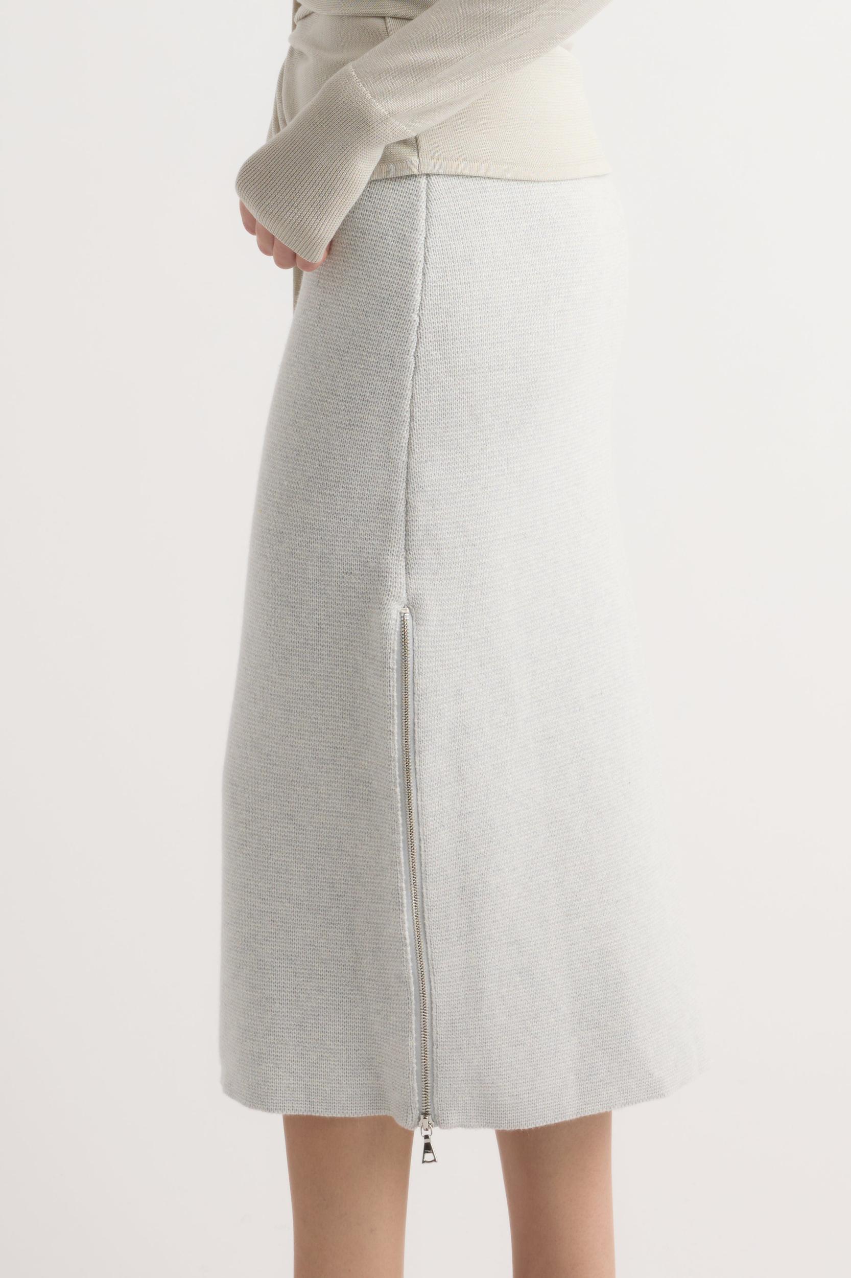 Esti Side-Zip Organic Cotton-Wool Skirt Product Image
