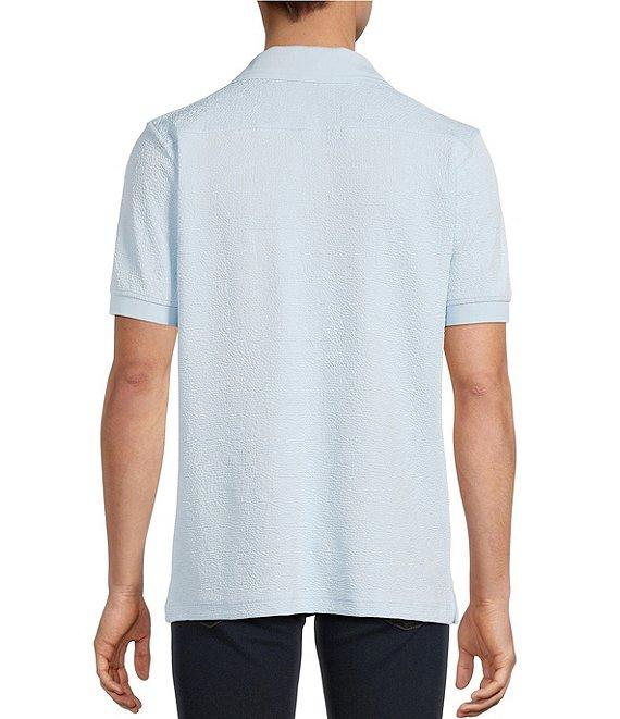 Hart Schaffner Marx Short Sleeve Johnny Collar Textured Polo Product Image