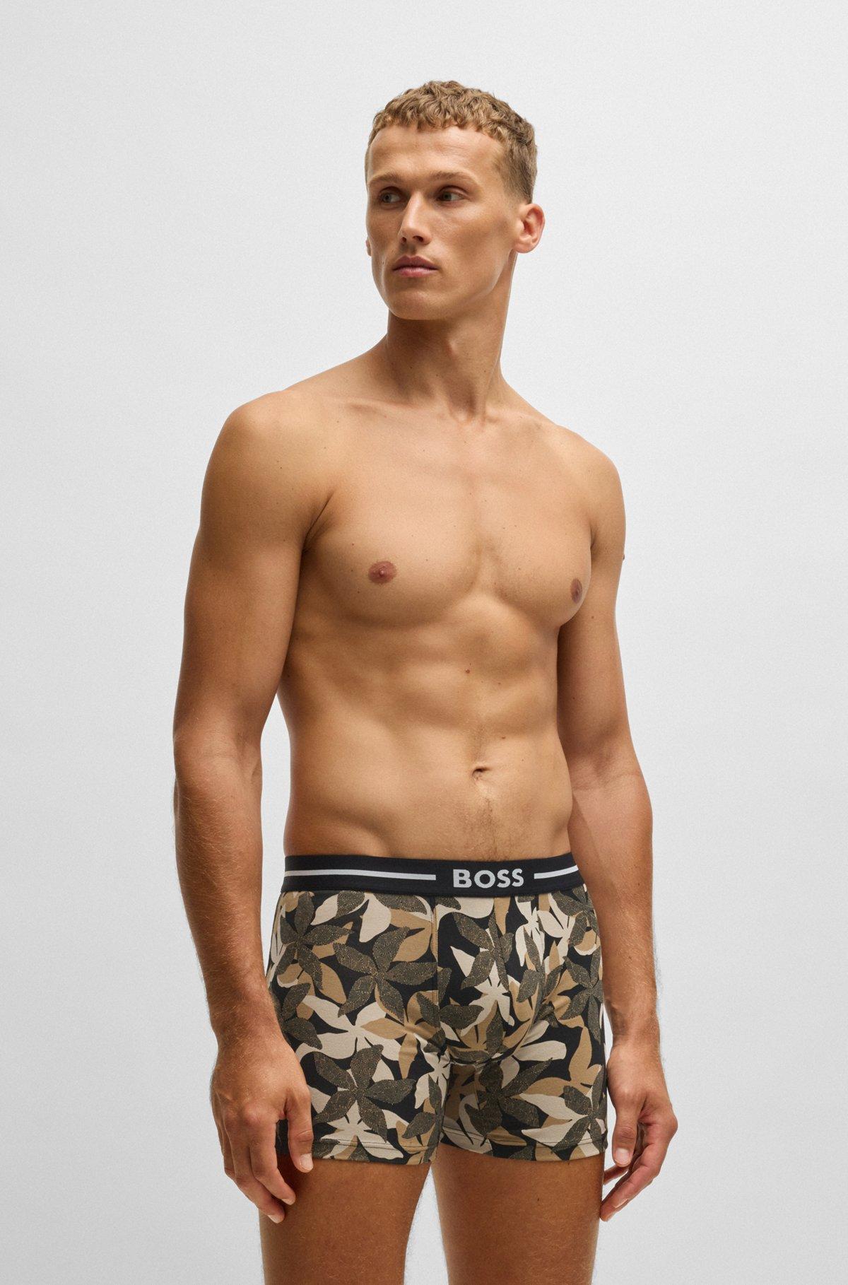 Three-pack of stretch-cotton boxer briefs with logo Product Image