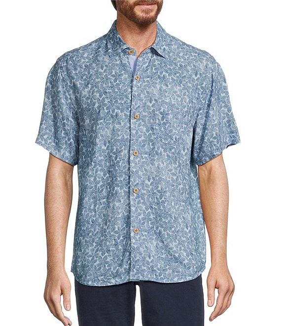 Tommy Bahama Big & Tall Veracruz Cay Sand Dollar Short Sleeve Woven Shirt Product Image