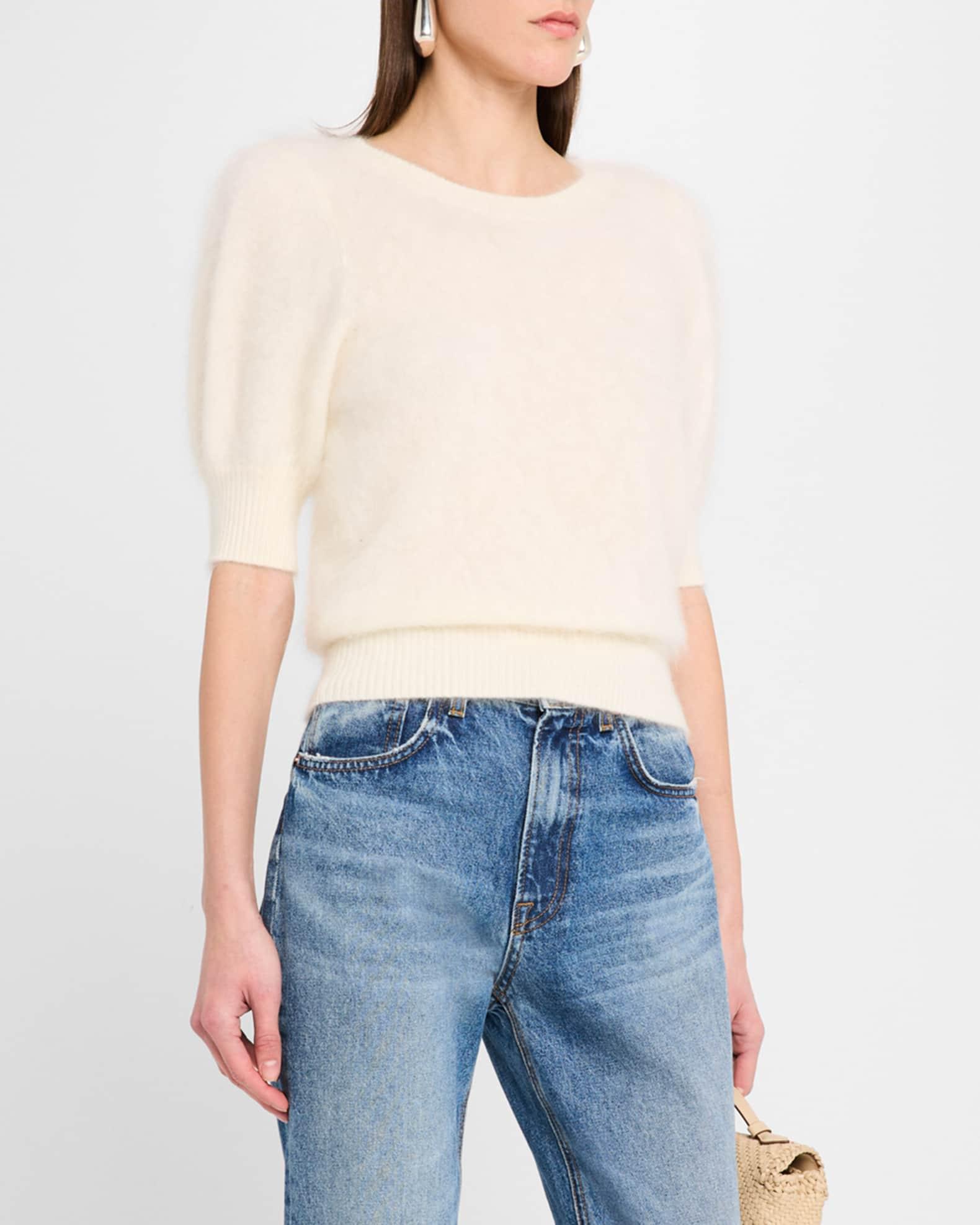Gladiolus Short-Sleeve Cashmere Sweater Product Image