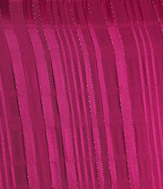 Calvin Klein 3/4 Bell Sleeve Mock Tie Neck Tiered Skirt Chiffon Shift Dress Product Image