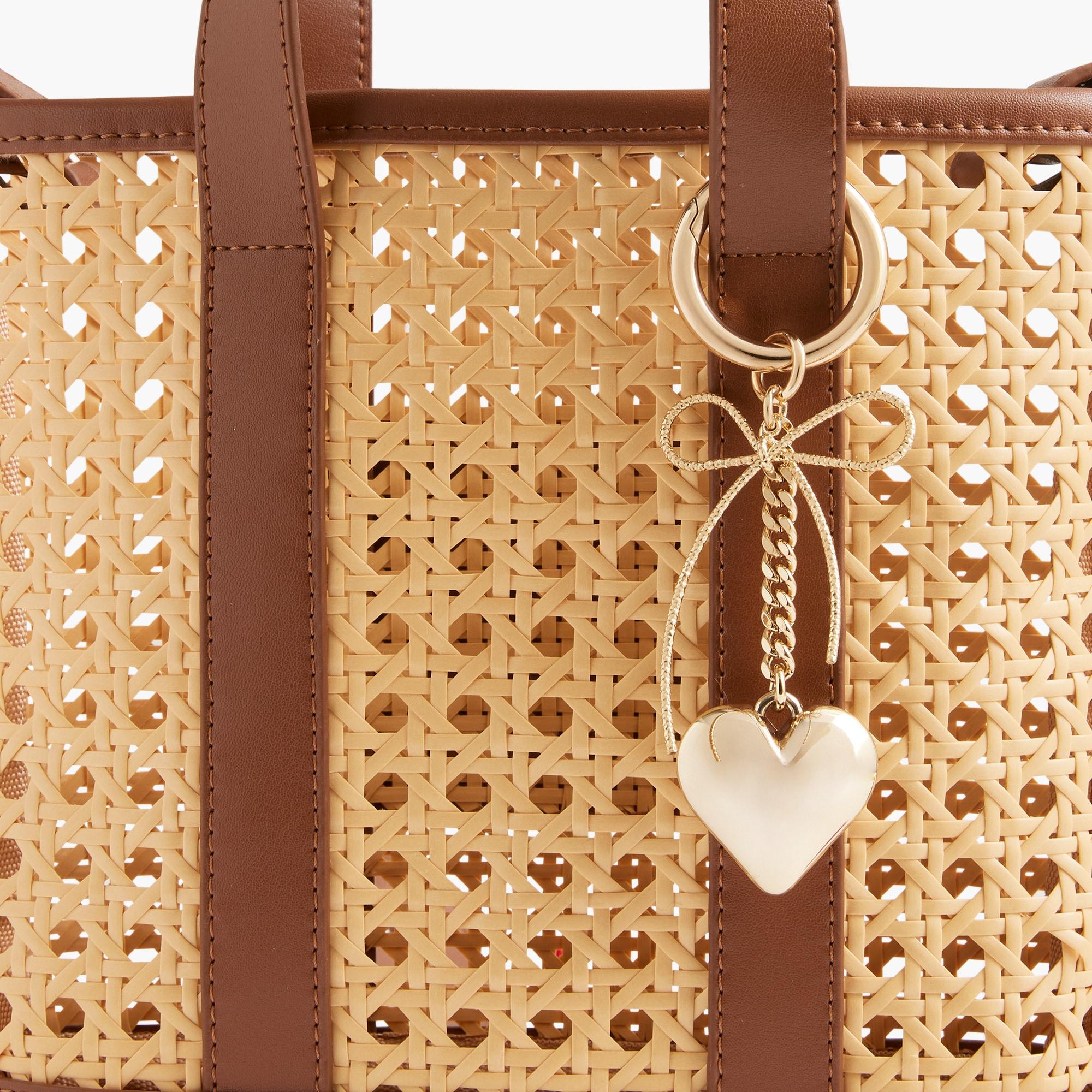 Gold heart bag charm Product Image