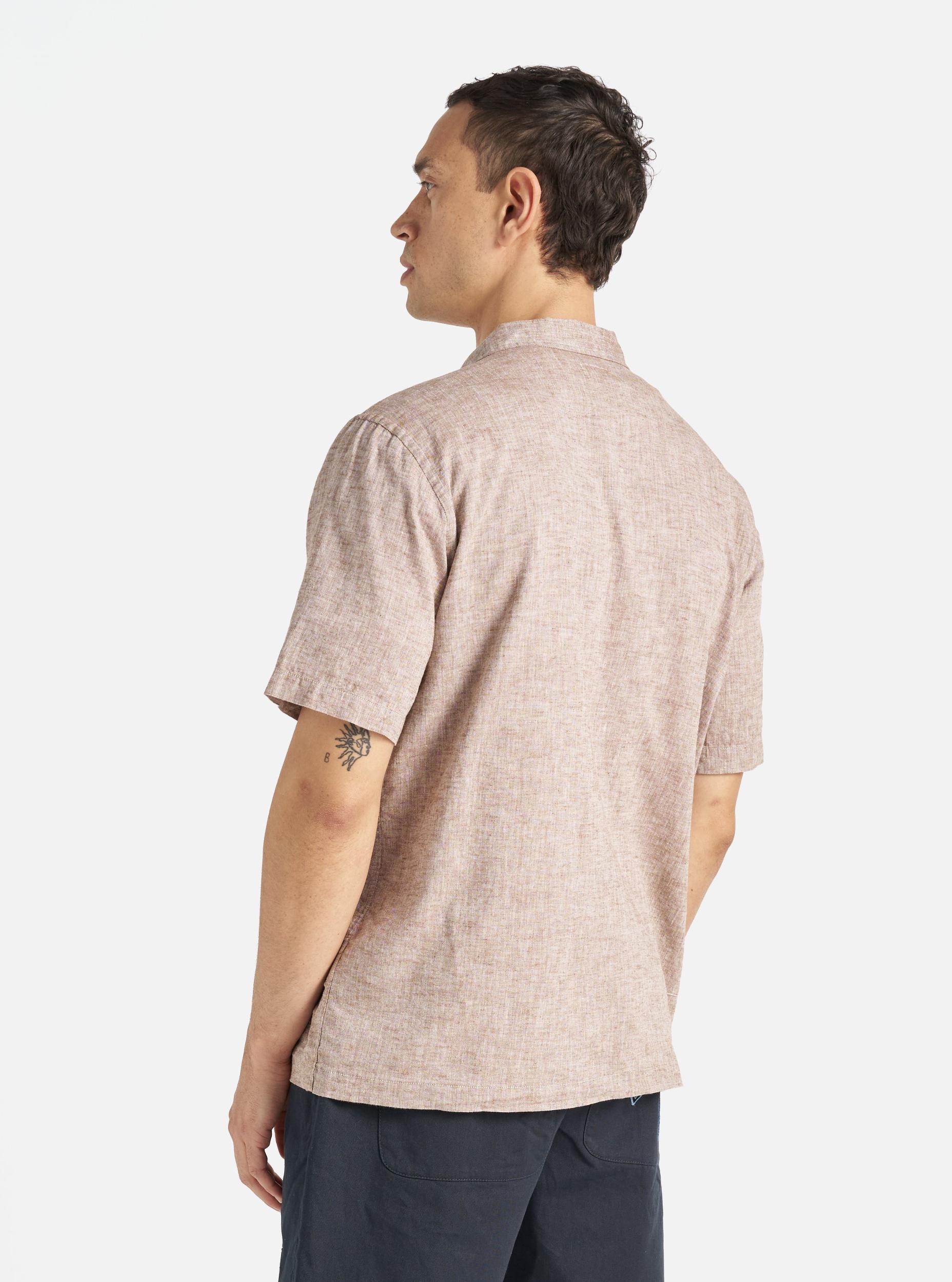 Brown Slub Linen Mix Road Shirt Product Image