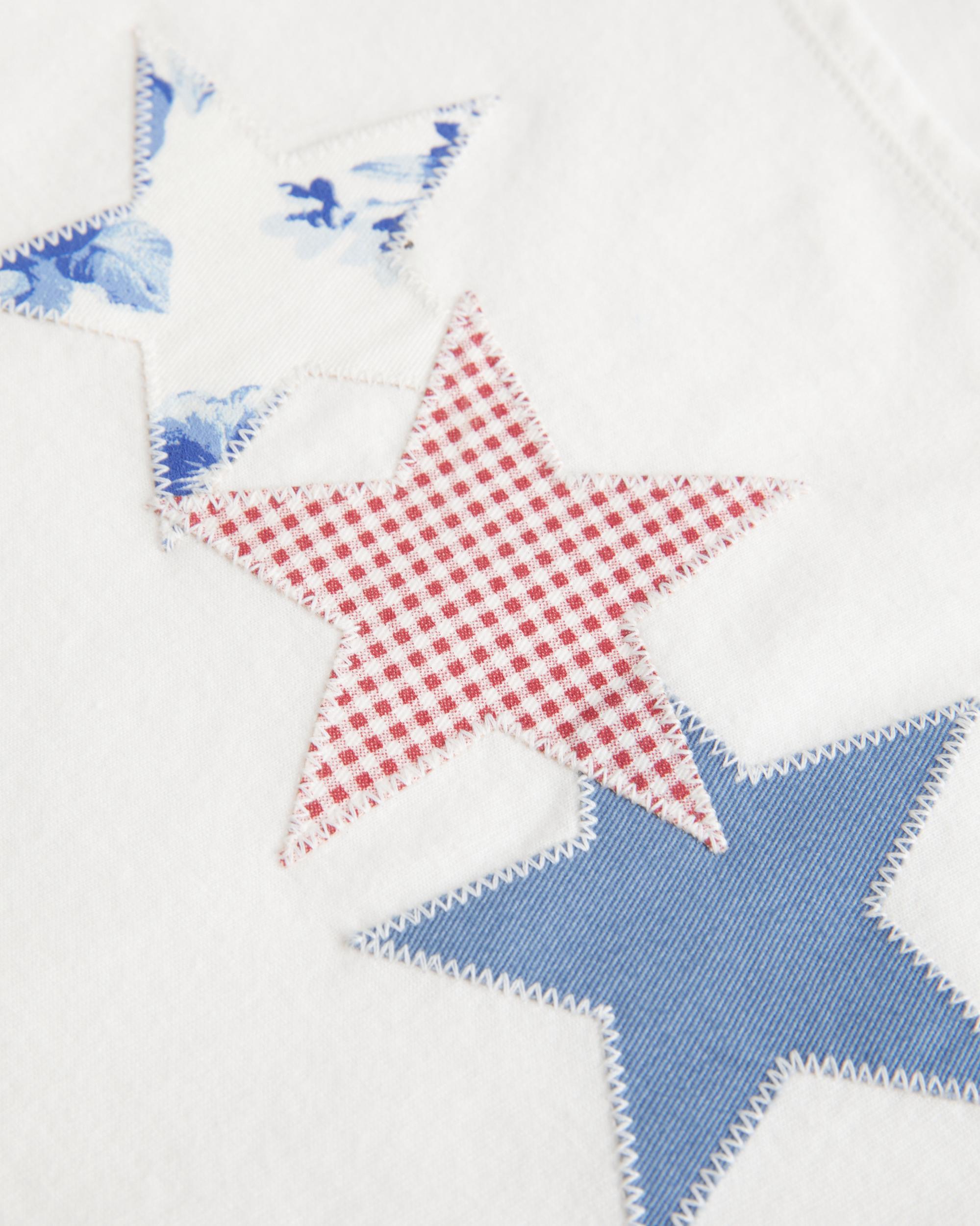 Easy Off-the-Shoulder Star Graphic Tee Product Image