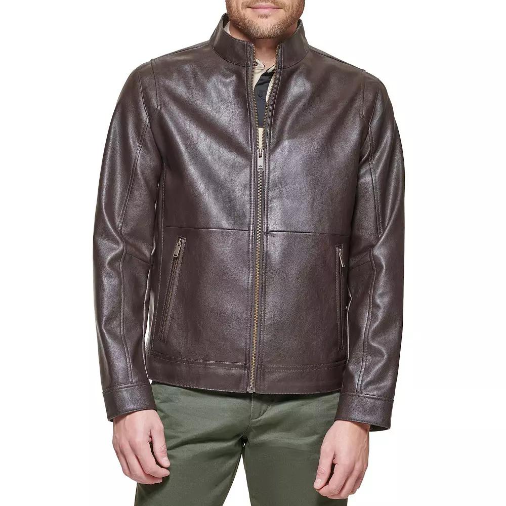 Men's Dockers® Faux Leather Racer Jacket,  Product Image