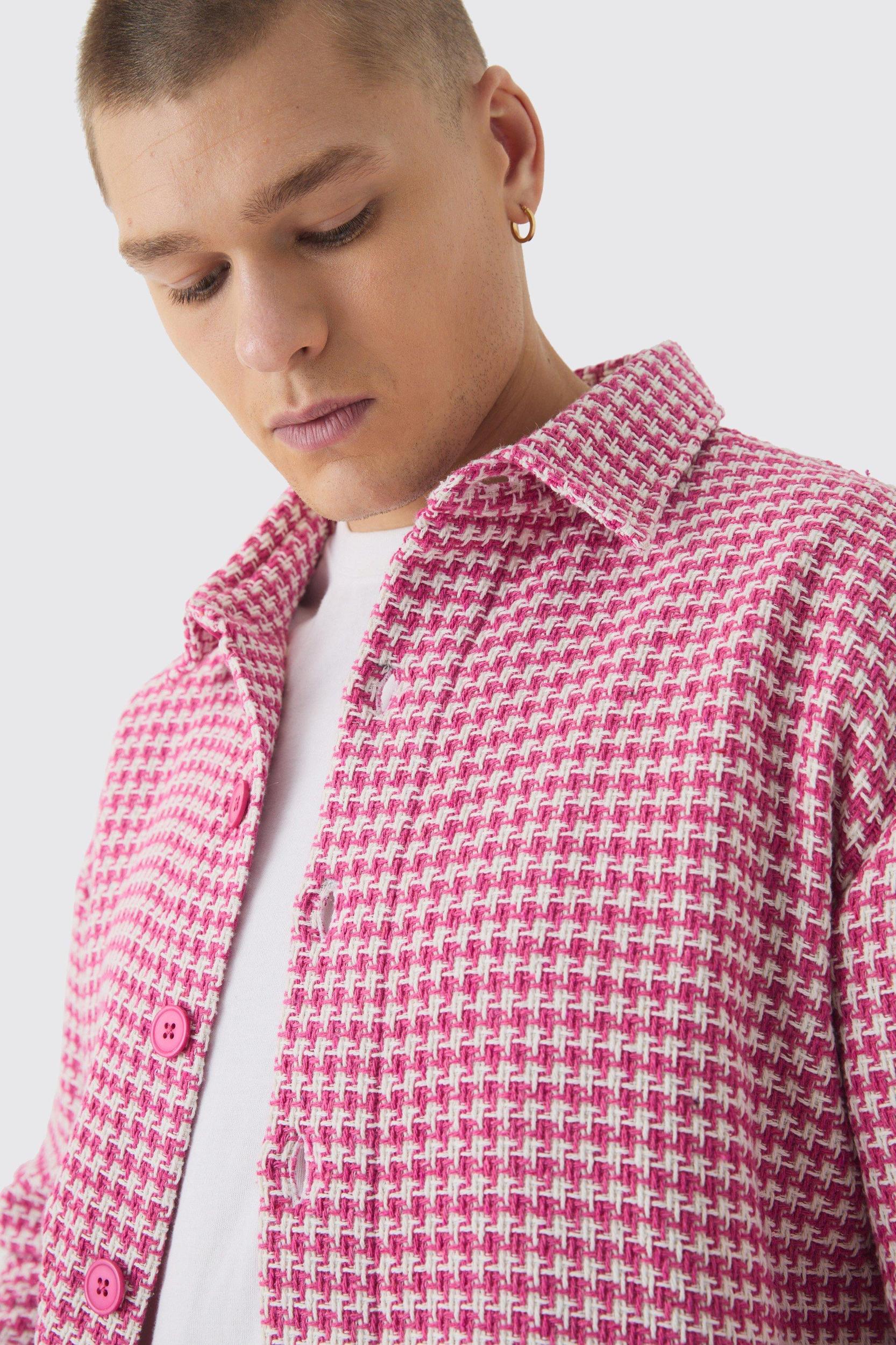 Regular Boucle Flannel Shirt Jacket | boohooMAN USA Product Image