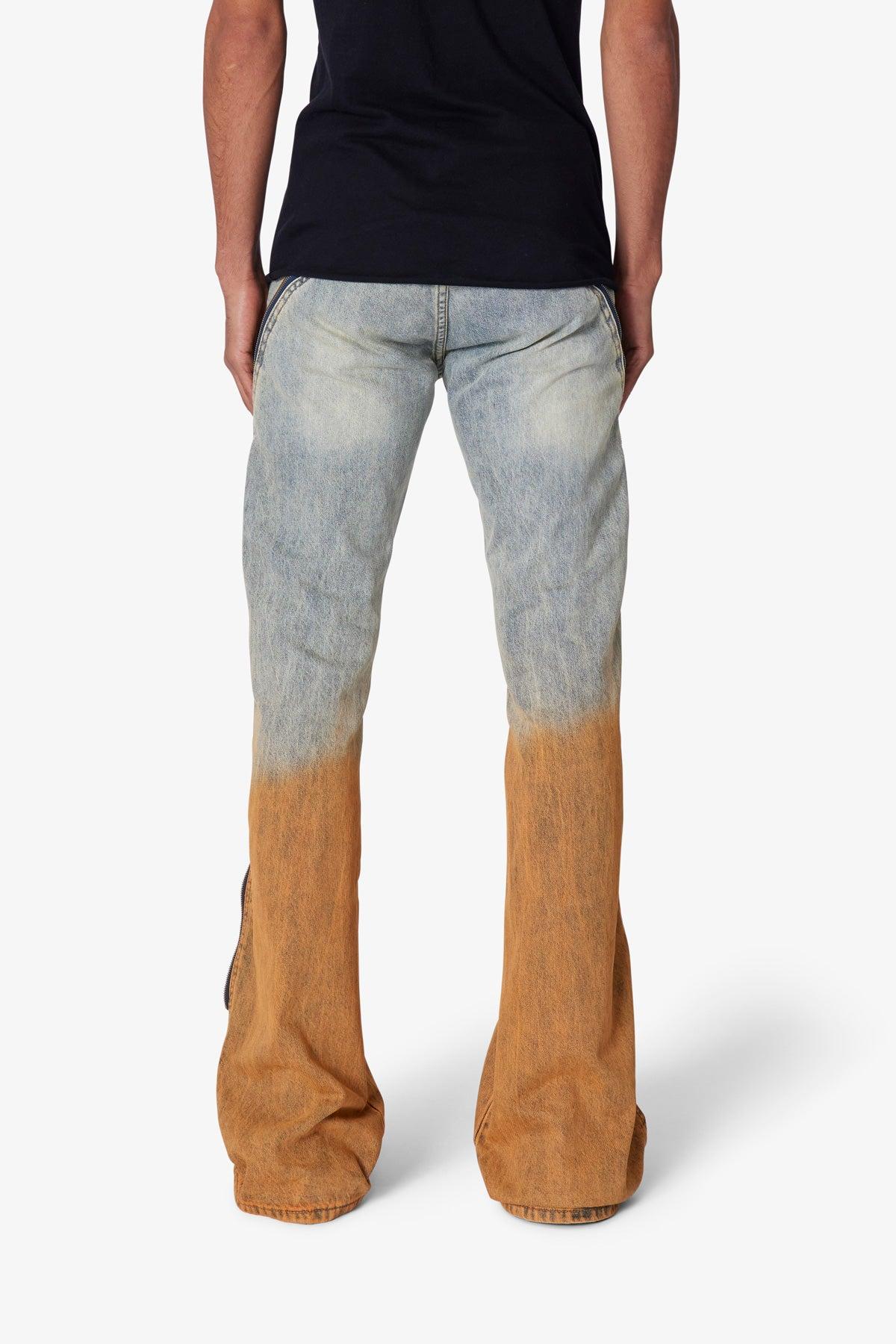 D519 Zipper Flare Denim - Light Blue Product Image