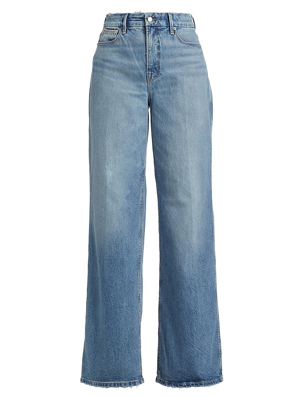 Womens Good Skate High-Rise Wide-Leg Jeans Product Image