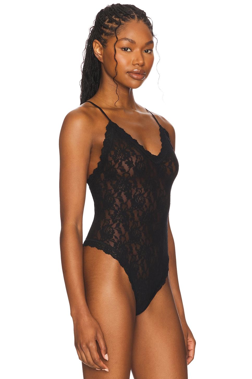 Signature Lace? & Retro Lace Thong Back Bodysuit Hanky Panky Product Image