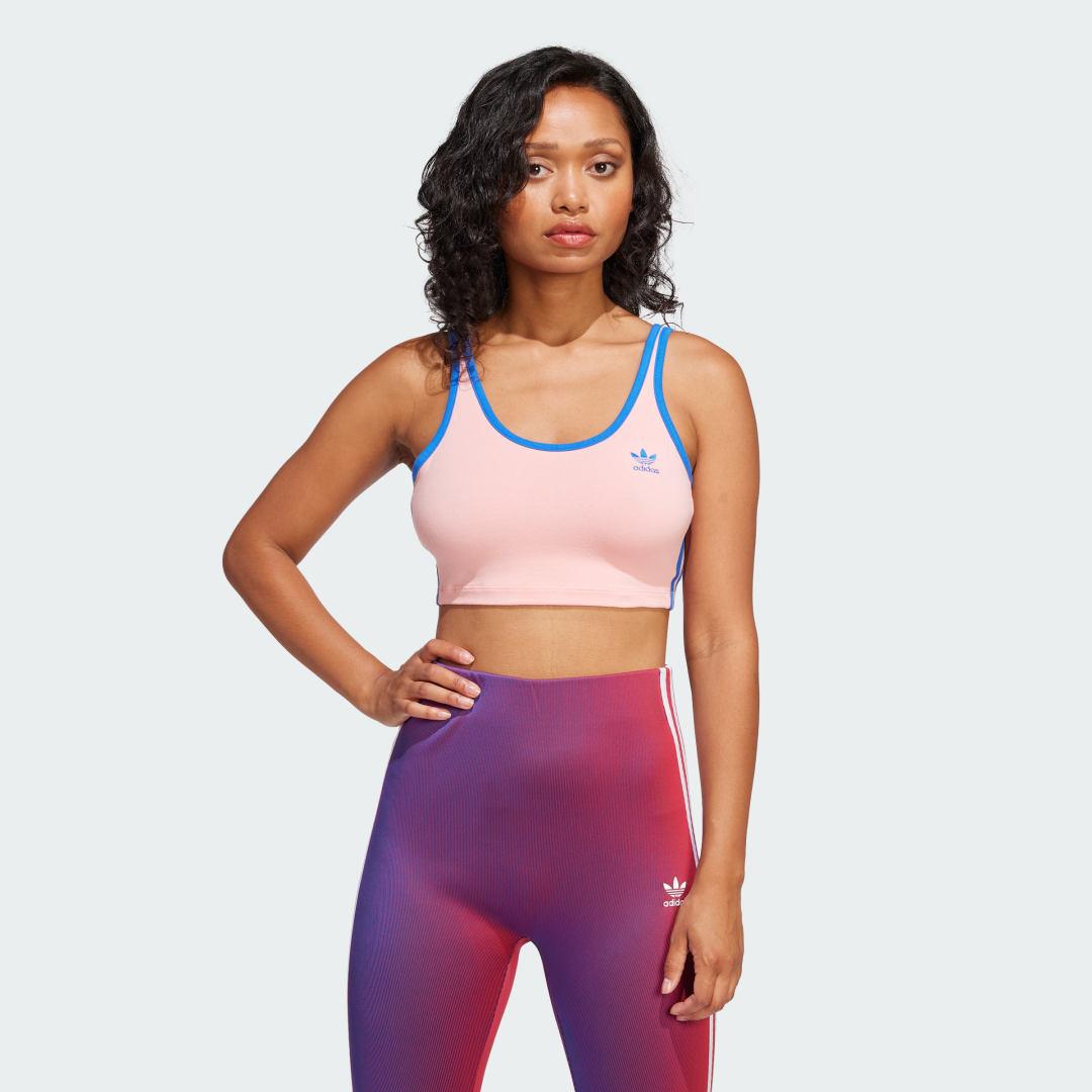 adidas Adicolor 3-Stripes Bra Top Black XL Womens Product Image