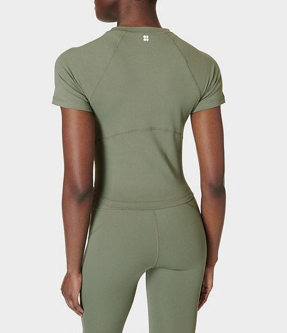 Sweaty Betty All Day Crew Neck Short Sleeve Cropped Tee Shirt Product Image