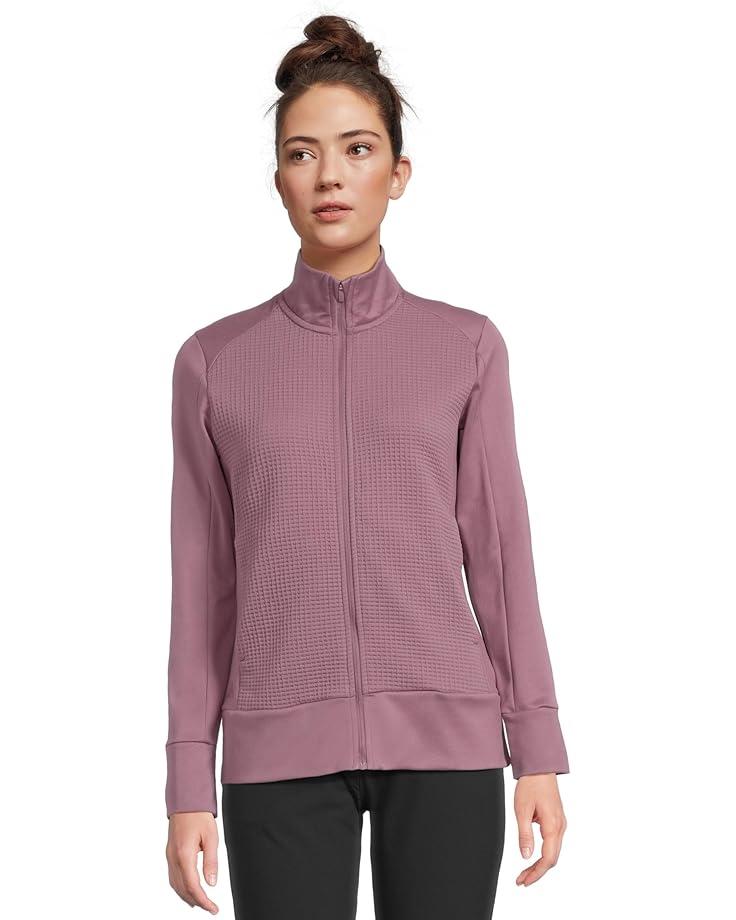 Textured Waffle Knit Full-zip Jacket Product Image