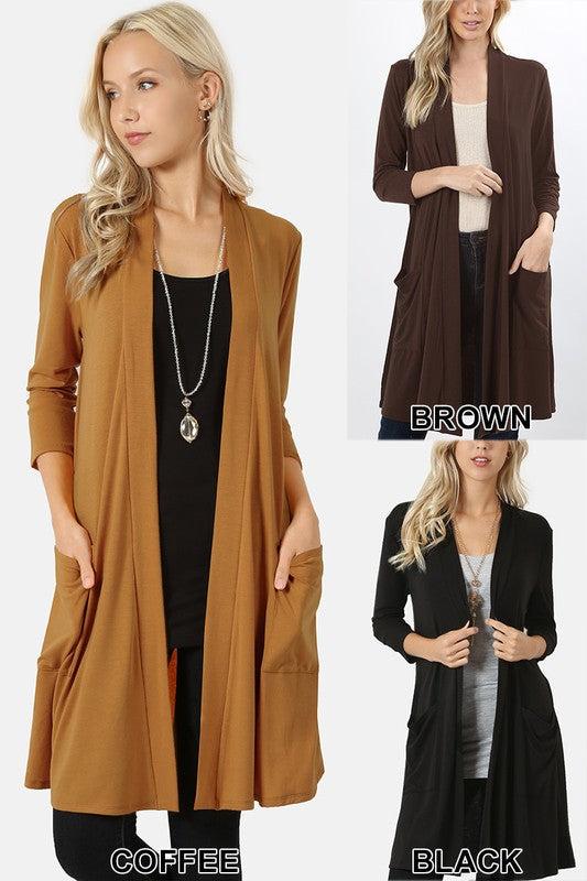 1439   Lauren Slouchy Pocket Cardigan Product Image