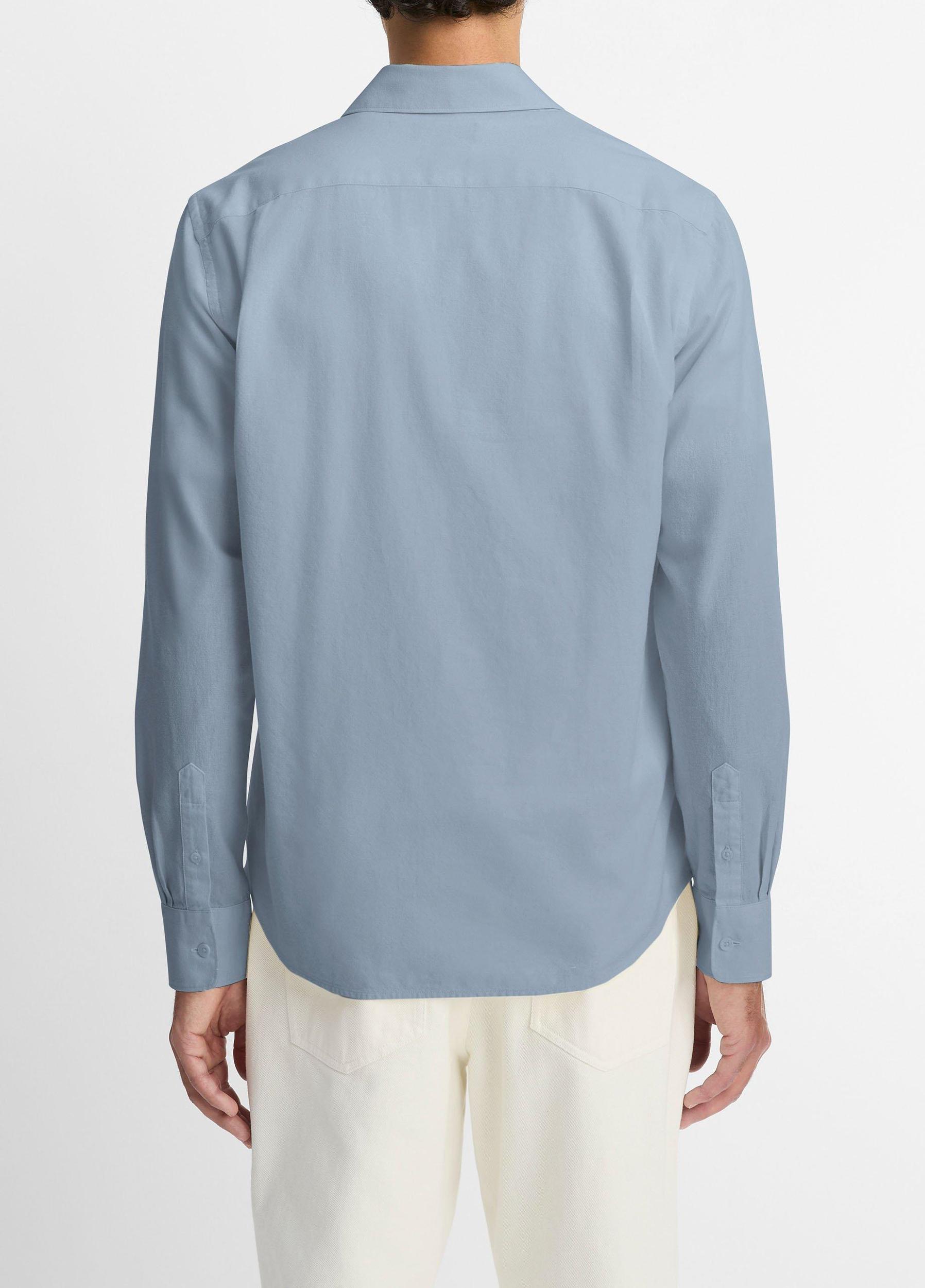 Cotton Chambray Button-Front Shirt Product Image