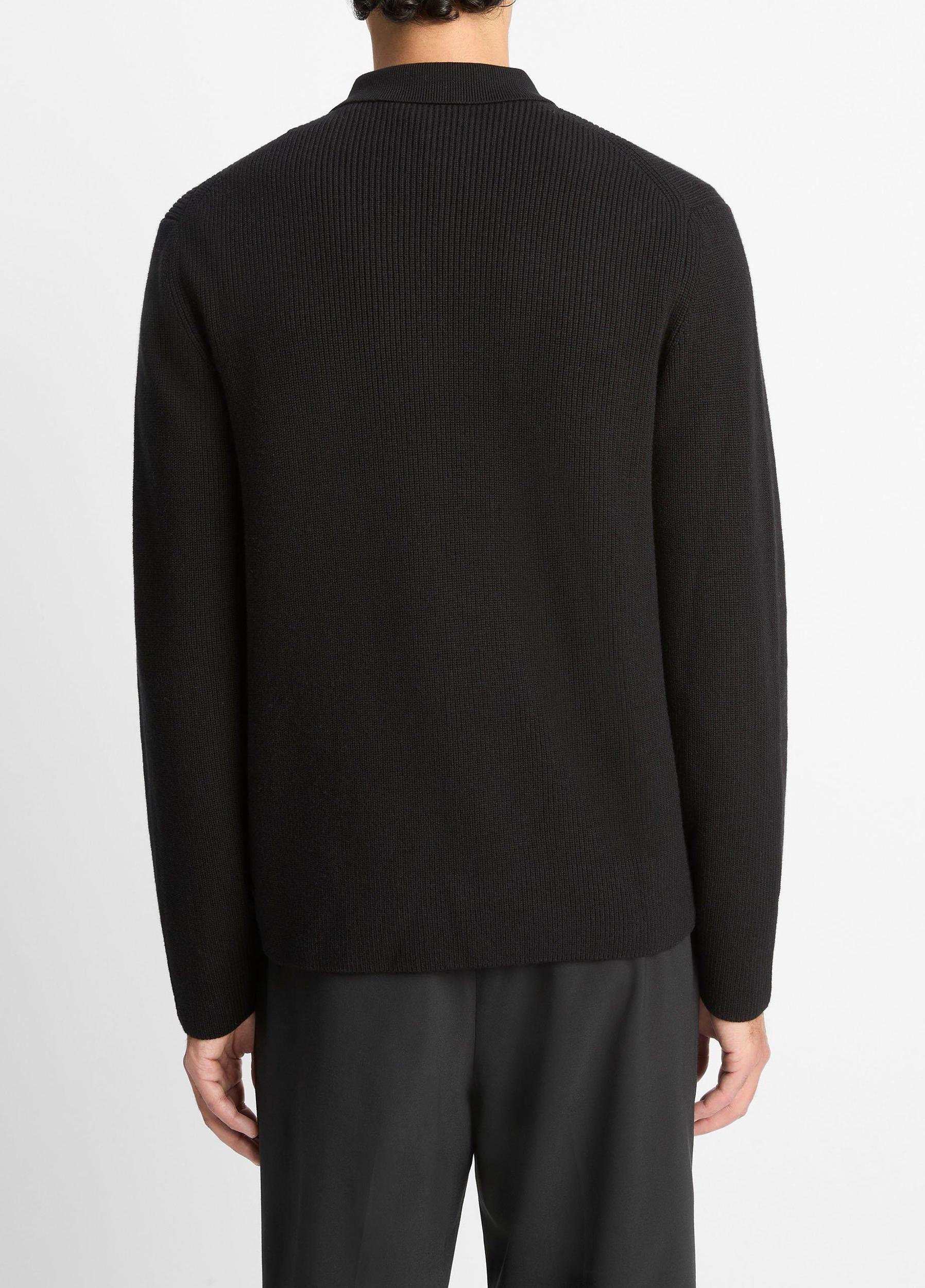 Wool-Blend Two-Way Zip Cardigan Product Image